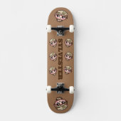 Schattigee Kawaii Army Camouflage Monogram op Brui Persoonlijk Skateboard (Voorkant)