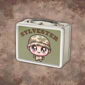 Schattigee Kawaii Army Camouflage Monogram op Groe