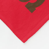 Schattigee Kawaii Army Camouflage Monogram op Rood Fleece Deken (Hoek)