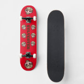 Schattigee Kawaii Army Camouflage Monogram op Rood Persoonlijk Skateboard (Voorkant)