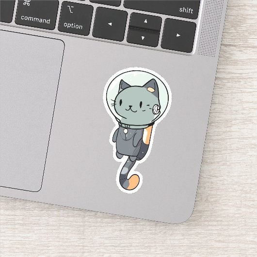 Schattigee Kawaii Astronaut Cat Sticker (Detail)