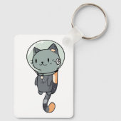 Schattigee Kawaii astronaut Kitten Sleutelhanger (Achterkant)