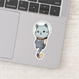 Schattigee Kawaii astronaut Kitten Sticker