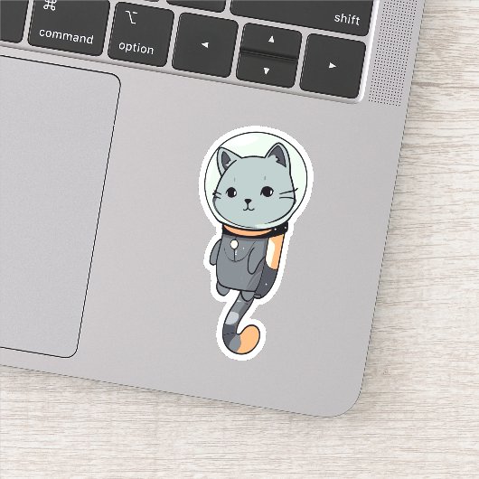 Schattigee Kawaii astronaut Kitten Sticker (Detail)