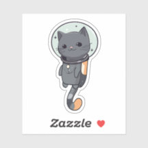 Schattigee Kawaii astronaut zwarte kat