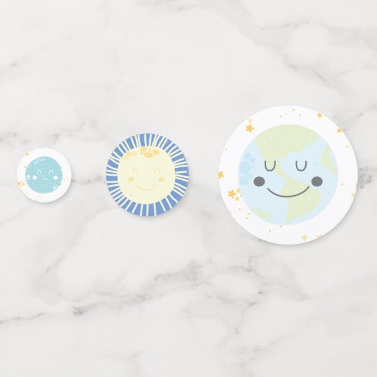 Schattigee Kawaii Astronomy Outer Space Party Confetti (Voorkanten)