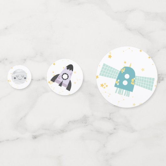 Schattigee Kawaii Astronomy Outer Space Party Confetti (Achterkanten)