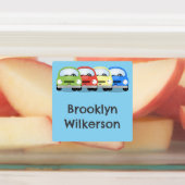 Schattigee kawaii auto's cartoon gepersonaliseerd labels (Aangebracht)