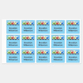 Schattigee kawaii auto's cartoon gepersonaliseerd labels (Vel)