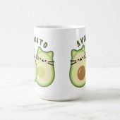 Schattigee Kawaii Avocado Cat Mashup Koffiemok (Center)