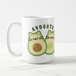 Schattigee Kawaii Avocado Cat Mashup Koffiemok