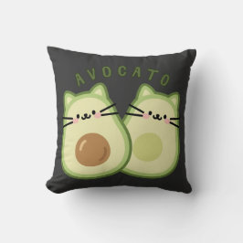 Schattigee Kawaii Avocado Cat Mashup Kussen