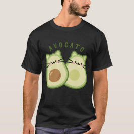 Schattigee Kawaii Avocado Cat Mashup T-shirt