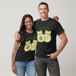 Schattigee Kawaii Avocado Cat Mashup T-shirt