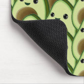 Schattigee kawaii avocado overal op tekening muismat (Hoek)