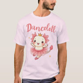 Schattigee Kawaii Axolotl Ballerina "Dancolotl" Tu T-shirt (Voorkant)