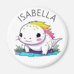 Schattigee Kawaii Axolotl Illustratie Gepersonalis Magneet