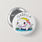 Schattigee Kawaii Axolotl Illustratie Gepersonalis Ronde Button 5,7 Cm (Voorkant /achterkant)