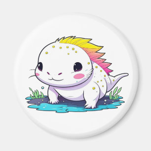 Schattigee Kawaii Axolotl illustratie Magneet