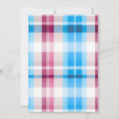 Schattigee Kawaii Baby-Q Gender Reveal Party Boy G Kaart (Achterkant)