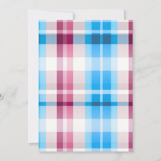 Schattigee Kawaii Baby-Q Gender Reveal Party Boy G Kaart (Achterkant)