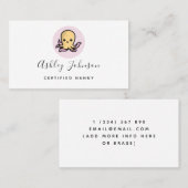 Schattigee Kawaii Baby Squid Octopus Gecertificeer Visitekaartje (Voorkant / Achterkant)