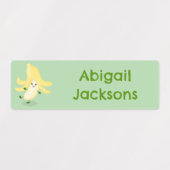 Schattigee Kawaii banaan cartoon gepersonaliseerd Labels (Design 2)