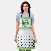 Schattigee Kawaii Basil en Pesto Schort (Gedragen)