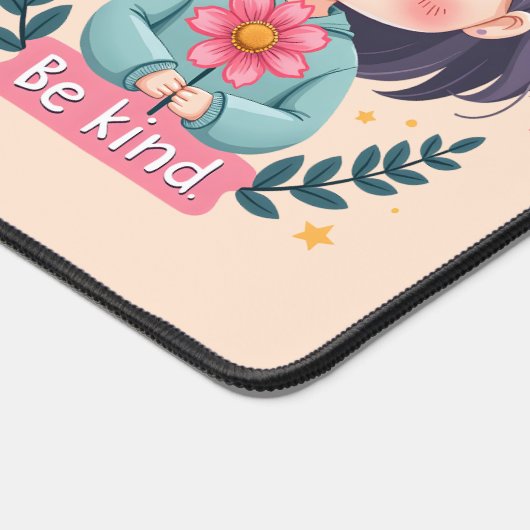 Schattigee Kawaii "Be Kind" Illustratie – Heilzame Bureaumat (Hoek)