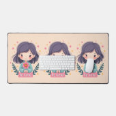 Schattigee Kawaii "Be Kind" Illustratie – Heilzame Bureaumat (Keyboard & Muis)