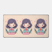 Schattigee Kawaii "Be Kind" Illustratie – Heilzame Bureaumat (Voorkant)