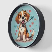 Schattigee Kawaii Beagle met harten speelse hond (Hoek)