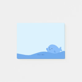 Schattigee Kawaii Blue Whale Animal nautische ocea Post-it® Notes