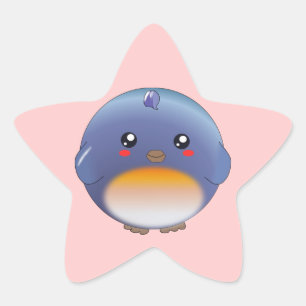 Schattigee kawaii bluebird stickers