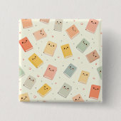 Schattigee Kawaii boeken Vierkante Button 5,1 Cm (Voorkant)