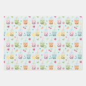 Schattigee Kawaii Bubble Tea pastelpatronen Inpakpapier Vel (Voorkant)