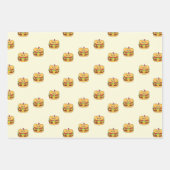 Schattigee kawaii burgers patroon op crème inpakpapier vel (Voorkant)