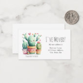 Schattigee Kawaii Cactus Ik heb de aankondigings K Notitiekaartje (Voorkant / Achterkant in situ)