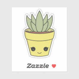 Schattigee Kawaii Cactus Succulente Sticker