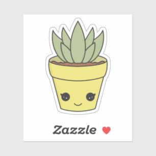 Schattigee Kawaii Cactus Succulente Sticker
