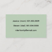 Schattigee Kawaii Calico Cat Illustratie Visitekaartje (Achterkant)