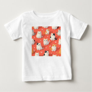 Schattigee Kawaii Cartoon Cat Naadloos Patroon op