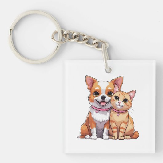 Schattigee Kawaii Cartoon Sleutelhanger (voorkant)