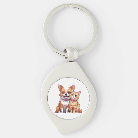 Schattigee Kawaii Cartoon Sleutelhanger (Voorkant)