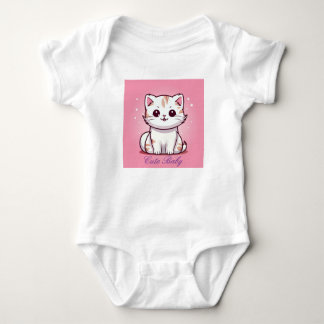 Schattigee kawaii cartoon-stijl kat romper