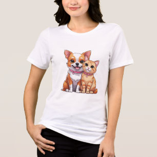 Schattigee Kawaii Cartoon Tri-Blend Shirt