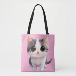 Schattigee Kawaii Cat Canvas tas – Schattig en sti