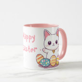 Schattigee Kawaii Cat Easter Mok – Schattige paste (Voorkant rechts)