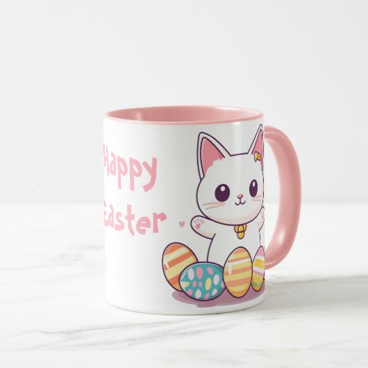 Schattigee Kawaii Cat Easter Mok – Schattige paste (Voorkant rechts)