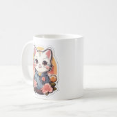 Schattigee Kawaii Cat Graphic Koffiemok (Voorkant links)